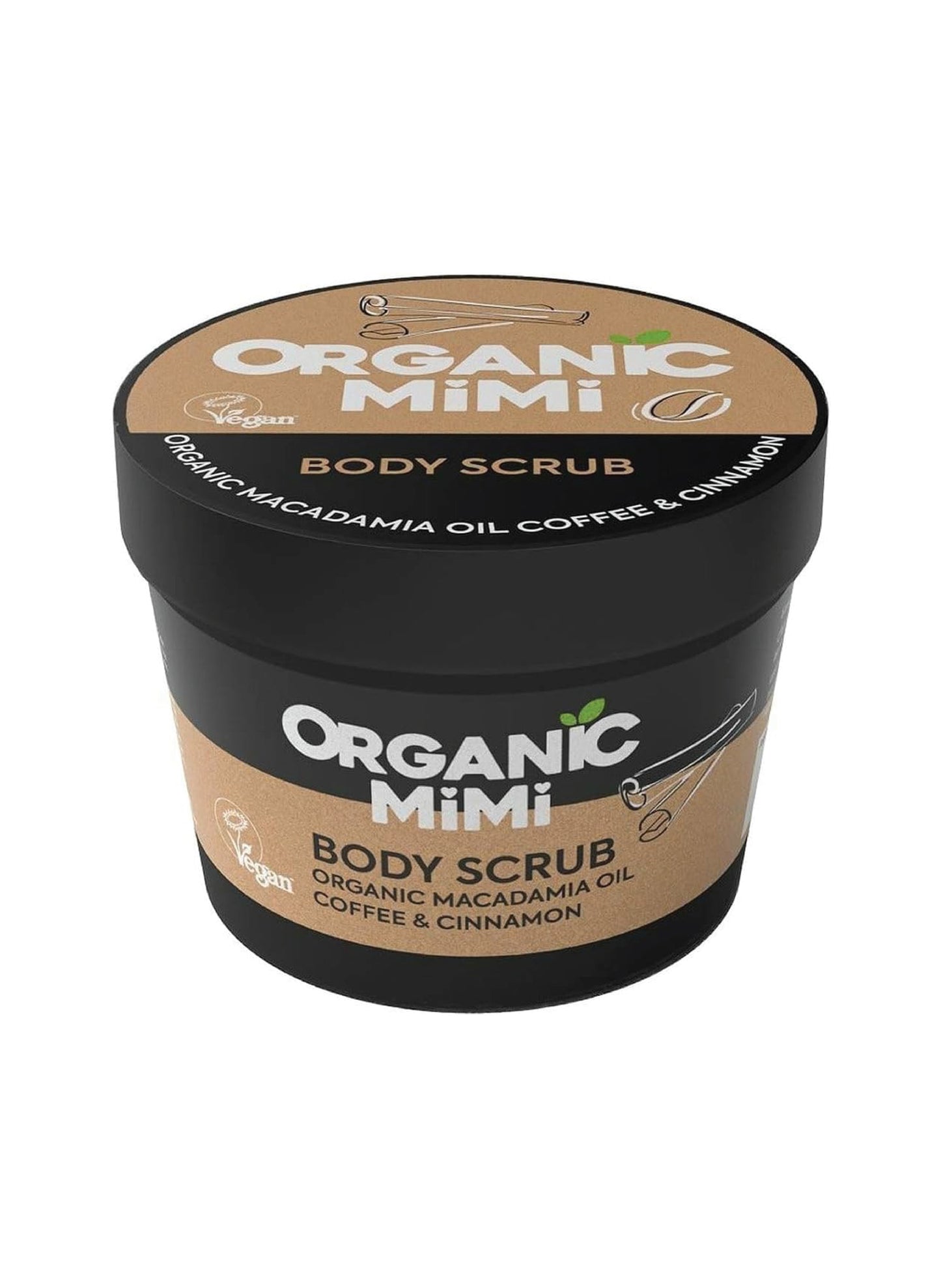 Organic Mimi Coffee & Cinnamon Body Scrub 120g