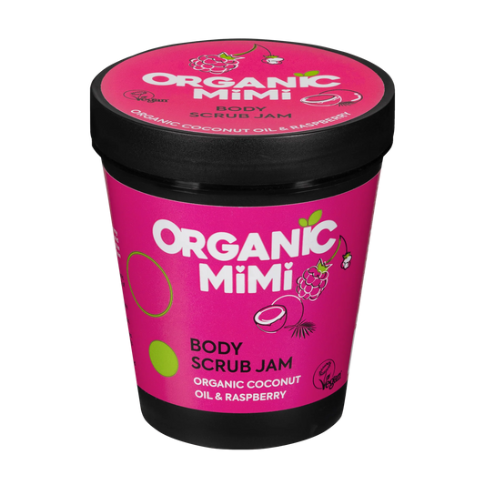 Organic Mimi Jam Coconut & Raspberry Body Scrub 250g