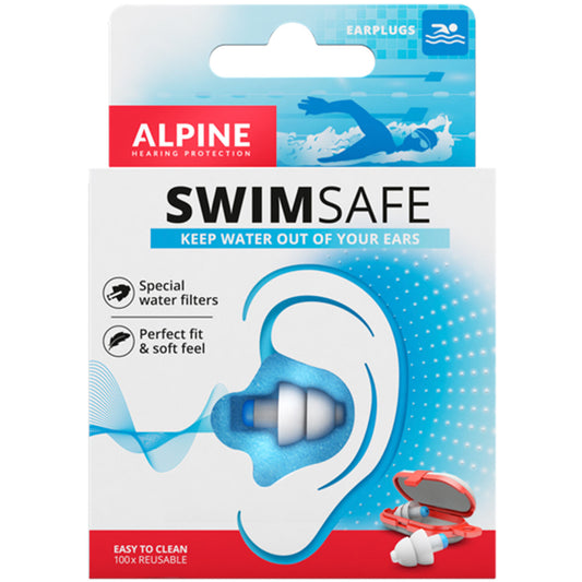 “Alpine SwimSafe Swimming Earplugs – 1 Pair | Waterproof, Comfortable, Reusable Ear Protection”