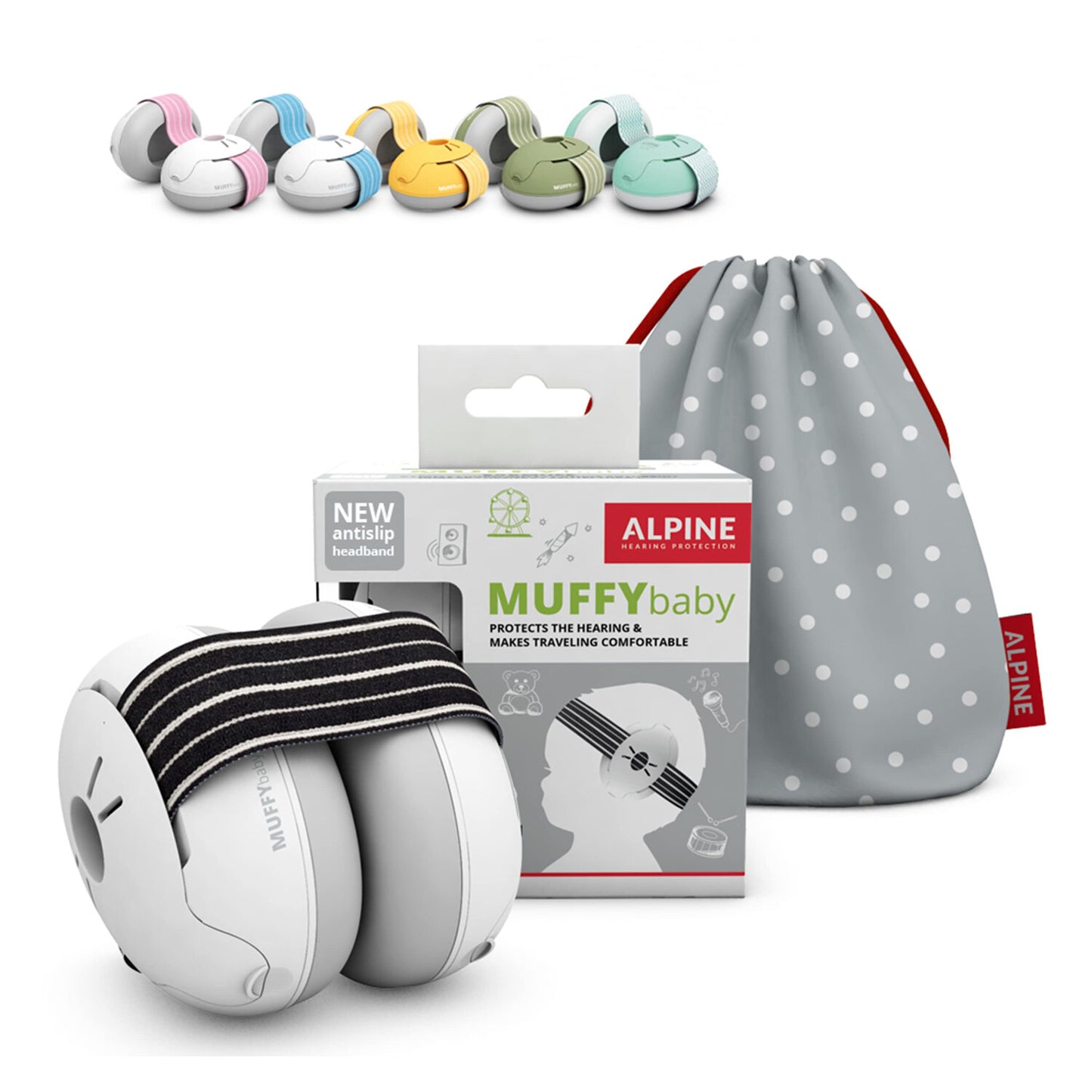 Alpine Muffy Baby Earmuffs – Soft Protective Baby Ear Defenders (Yellow)