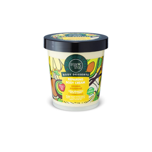Organic Shop Body Dessert Banana Milkshake Repairing Body Cream, 450 ml