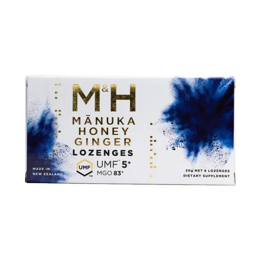 MANUKA HUNTERS MANUKA HONEY LOZENGES 5+& GINGER 20G