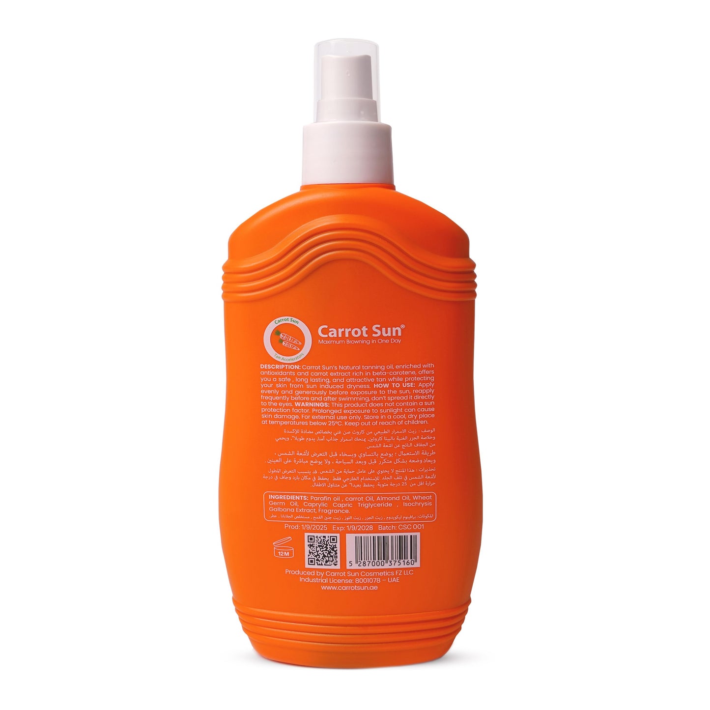 Carrotsun – Freshness Of Nature – Carrot Tanning Spray 200ML