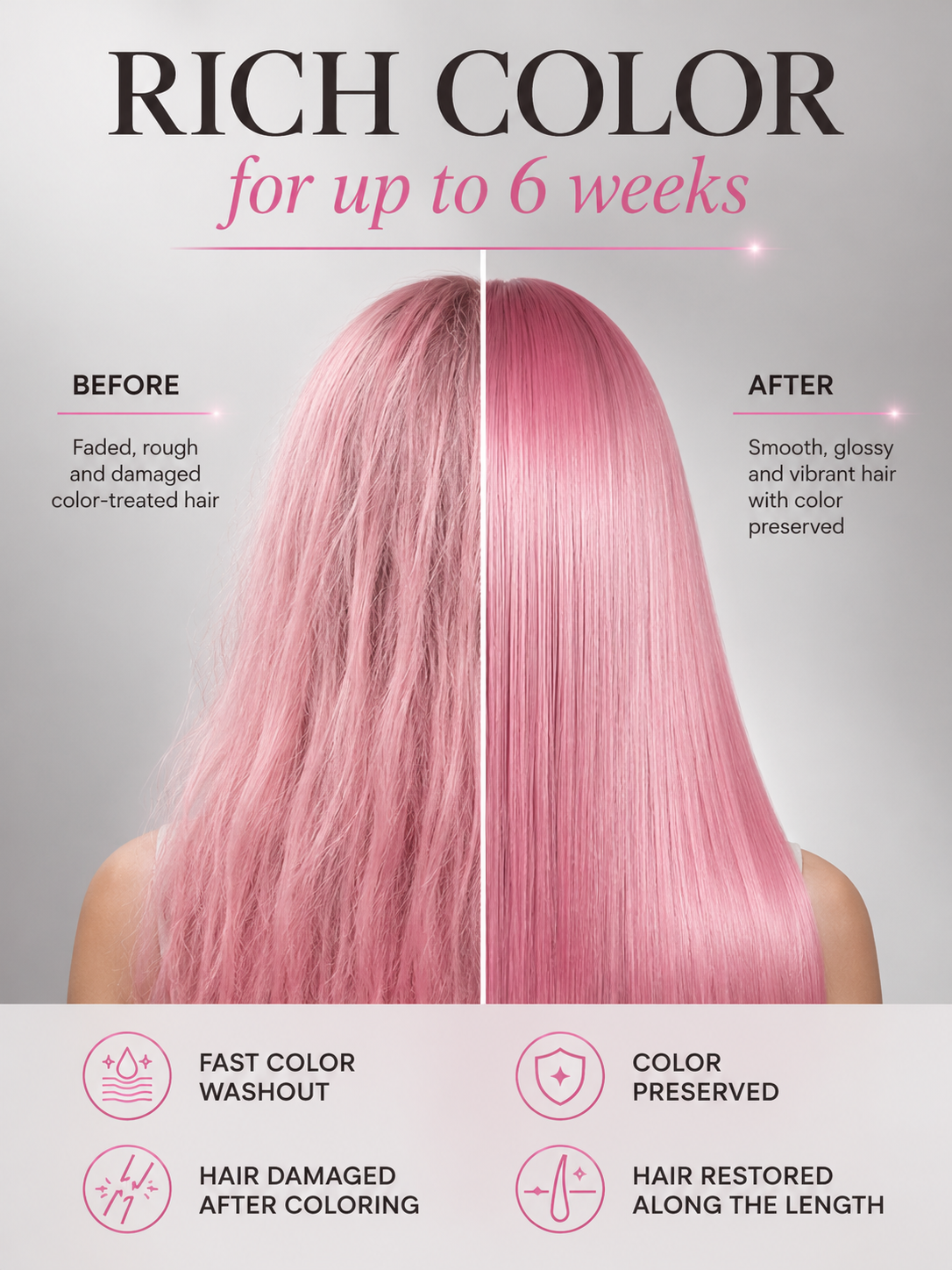 Mixit Collagen & keratin smoothing mask for frizzy hair with salon laminating effect 400ml