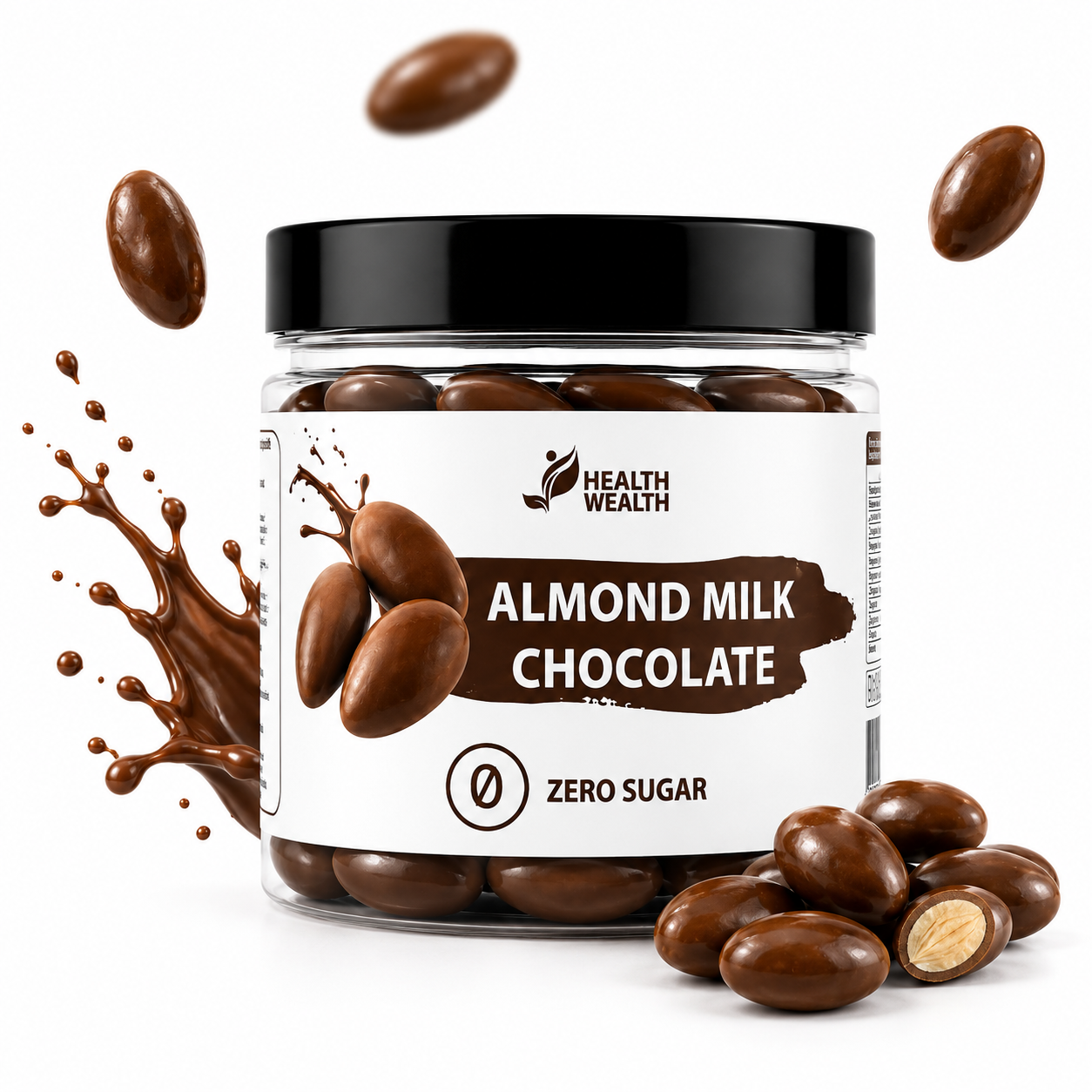 Health Wealth Almond Milk Chocolate Dragee Zero Sugar 175g