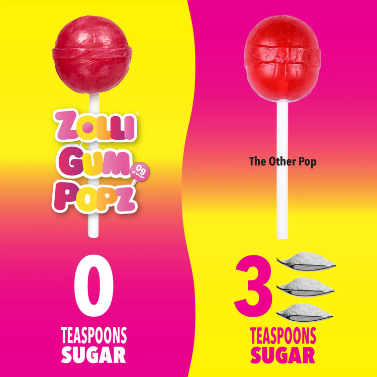 Zolli Gum Popz - Clean Teeth Pops - Strawberry 16g (115pcs)