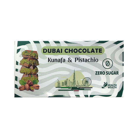 Dubai Chocolate Health Wealth  Pistachio & Kunafa 220g - Sugar Free