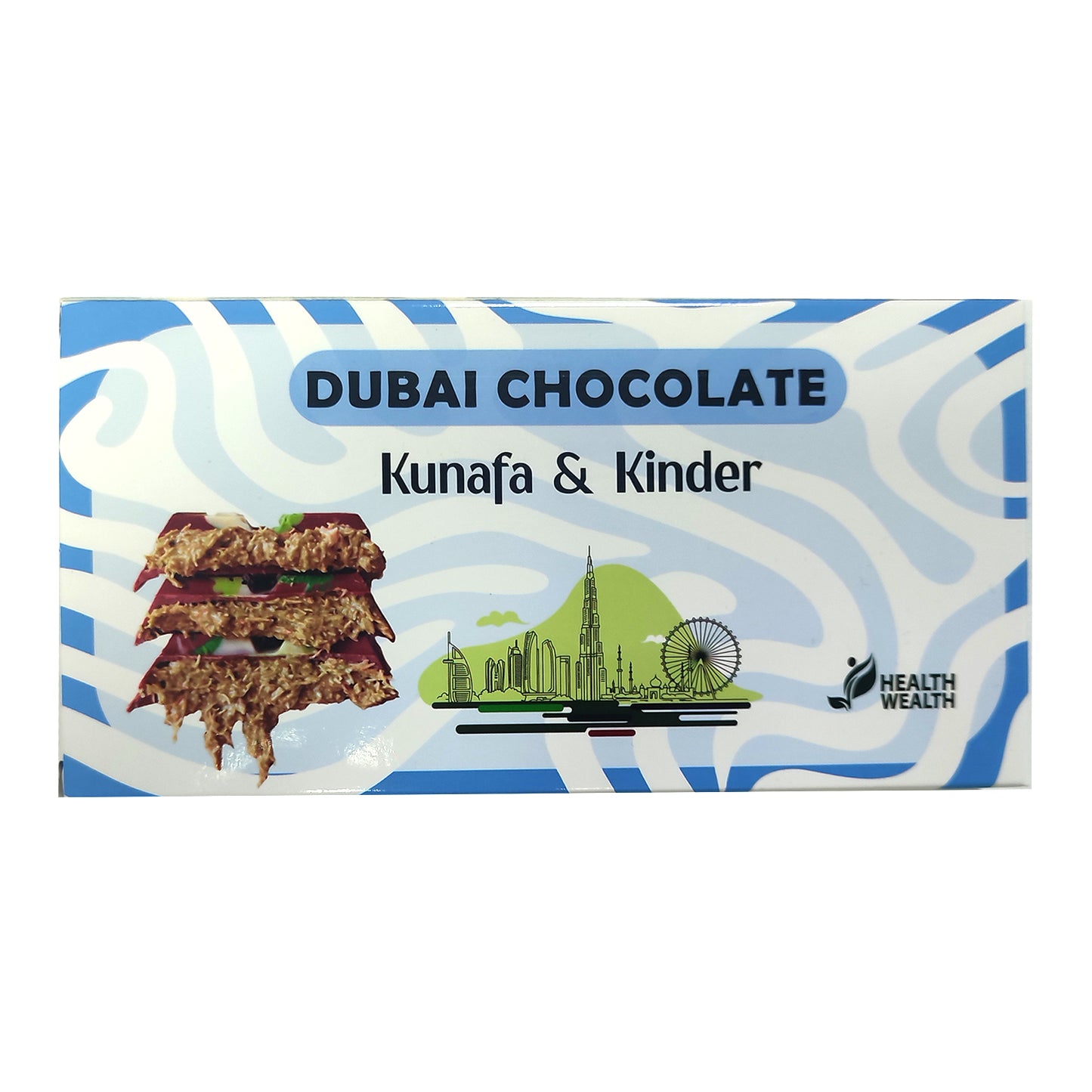 Dubai Chocolate Health Wealth  Kinder & Kunafa 220g