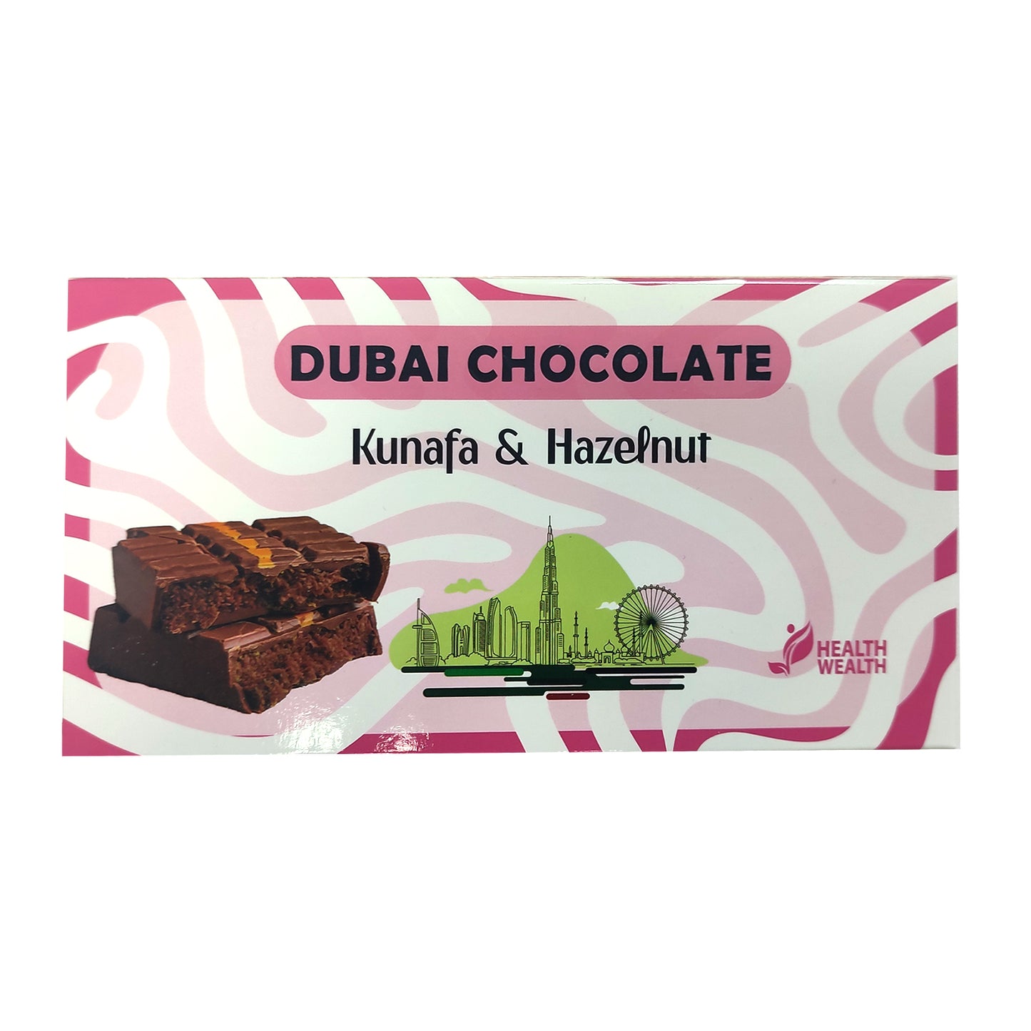 Dubai Chocolate Health Wealth  Nutella & Kunafa 220g