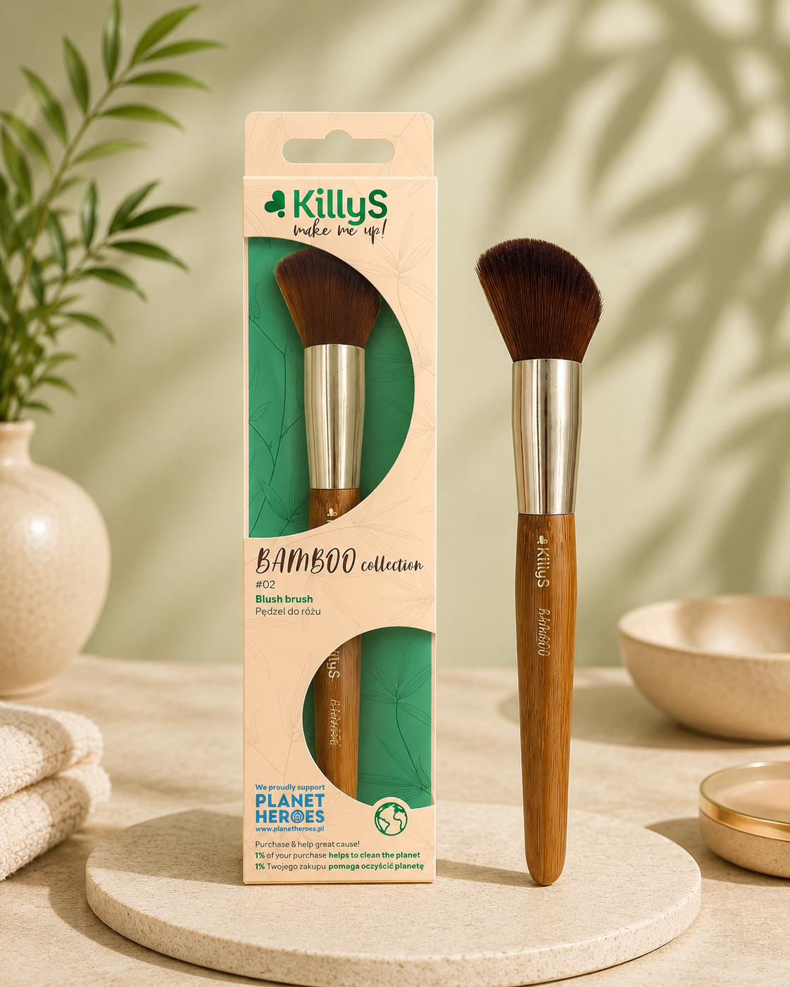 Killys Bamboo Collection Blush & Bronzer Brush