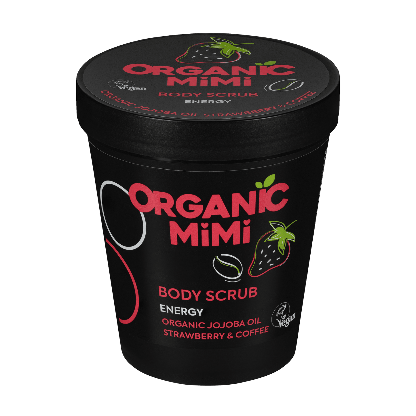 Organic Mimi Energy Strawberry & Coffee Body Scrub 250g