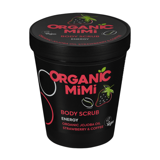 Organic Mimi Energy Strawberry & Coffee Body Scrub 250g