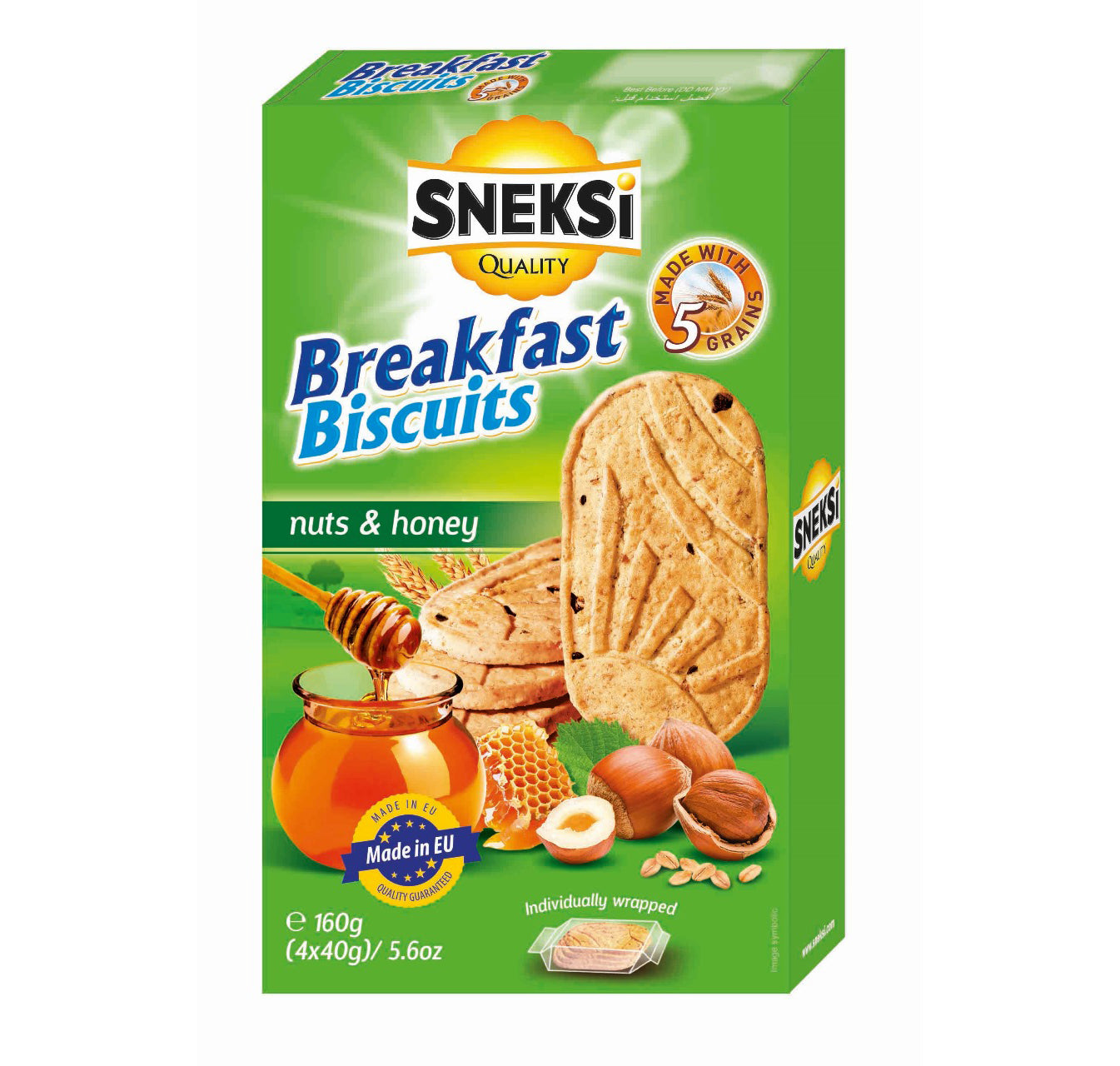 SNEKSI CEREALS, NUTS & HONEY 160G