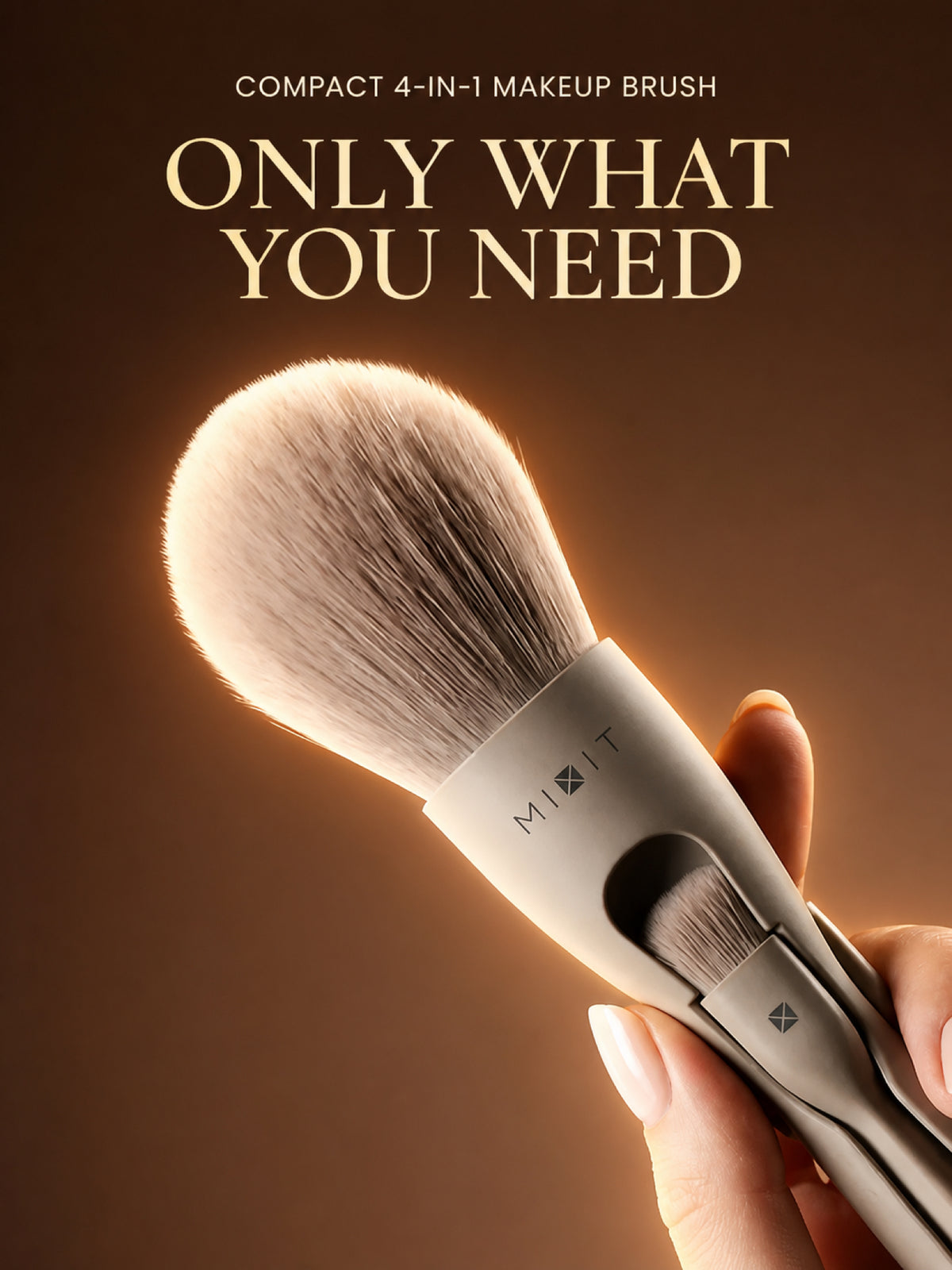 MIXIT Makeup Multi Brush Set 4-in-1 for Face, Eyes & Lips Makeup Application