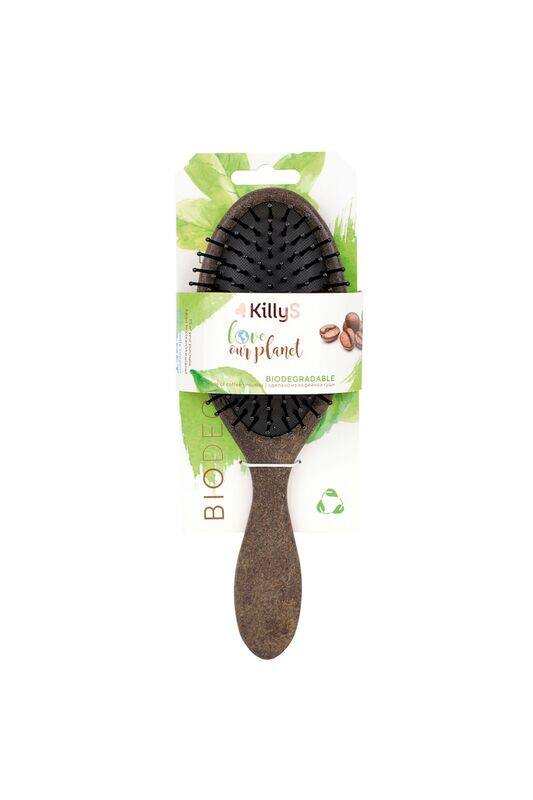Killys Biodegradabe Hairbrush Made Of Coffee Grounds - Oval Shape