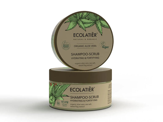 Ecolatier Hydrating & Fortifying Shampoo Scrub with Organic Aloe Vera 300g