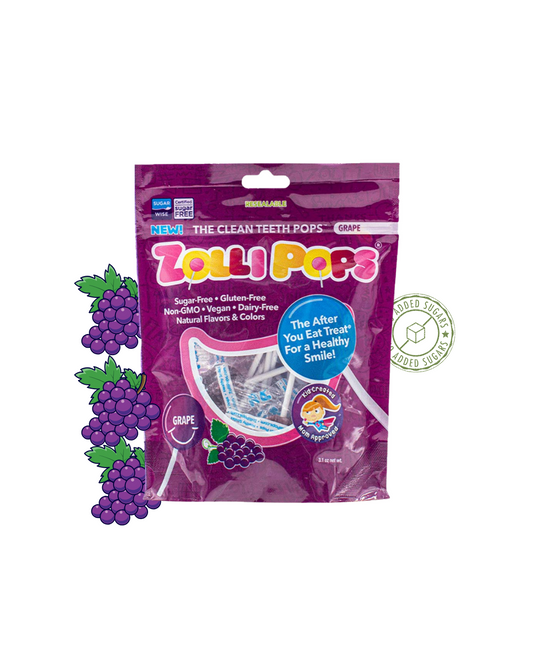 Zolli Pops Clean Teeth Pops Grape 3.1 OZ
