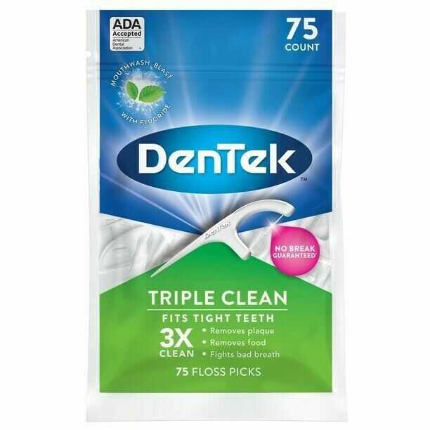 DENTEK TRIPLE CLEAN FLOSS 75COUNTS