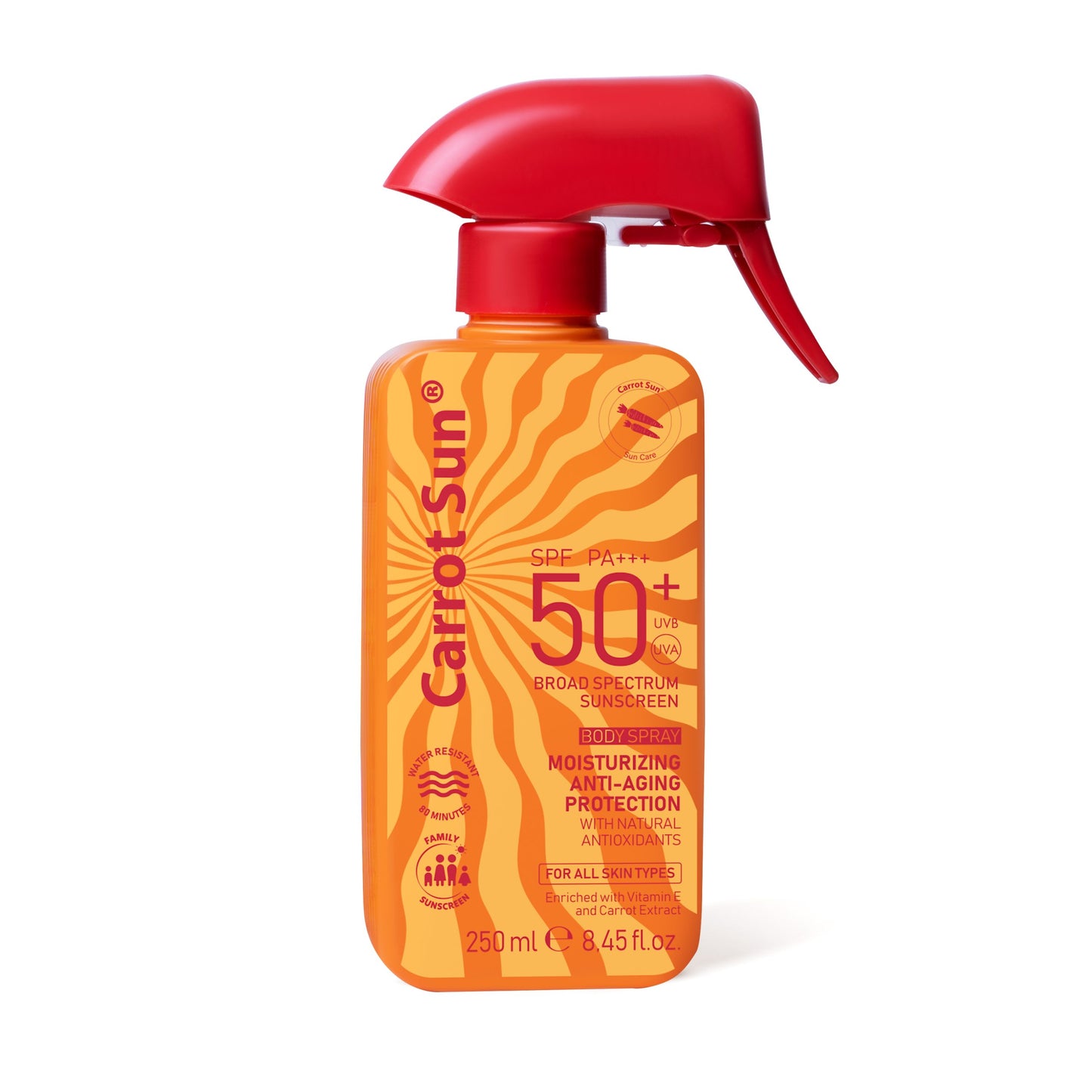 Carrot Sun Family Sunscreen SPF 50+ (250ml) – High Protectio